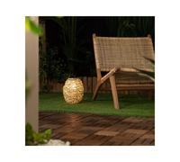 Edit Lighting Edit Baihar LED Solar Table Lamp In Rattan Finish