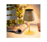 Edit Lighting Edit Banate Outdoor Solar LED Table Lamp with USB Rechargeable Battery In Yellow Finish