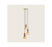Edit Lighting Edit Baudelaire Glass 3 Light Cluster Ceiling Pendant In Amber Finish