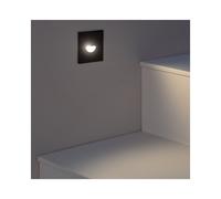 Edit Lighting Edit Guell Square Aluminium 2W Daylight LED Wall Spotlight IP65 In Black Finish