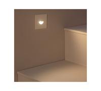 Edit Lighting Edit Guell Square Aluminium 2W Warm White LED Wall Spotlight IP65 In White Finish
