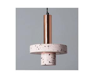 Edit Lighting Edit Hestia Single Light Ceiling Pendant In Pink & Gold Finish