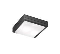 Edit Lighting Edit Leros 2 Light Square Outdoor Flush Ceiling Light In Anthracite Finish