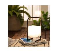 Edit Lighting Edit Mkono Portable Outdoor LED Table Lamp With USB Rechargeable Battery In White & Black Finish