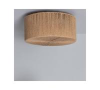 Edit Lighting Edit Modigliani Single Light Rattan Flush Ceiling Fitting In Natural Finish