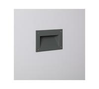 Edit Lighting Edit Mystic 3W Daylight White LED Recessed Outdoor Step Light In Grey Finish