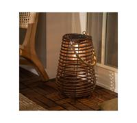 Edit Lighting Edit Raikot LED Outdoor Solar Table Lamp In Dark Brown Finish