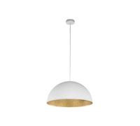 Edit Lighting Edit Rondure 500mm Single Light Ceiling Pendant Fitting in White Finish with Gold Inner