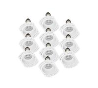 Edit Lighting Edit Round Plaster-In Trimless Fire Rated Fixed Downlight - White - Pack of 10