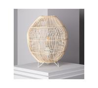 Edit Lighting Edit Sagra Single Light Table Lamp In Natural Rattan Finish