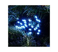 Edit Lighting Edit Set Of 120 Ice Blue LED Multi-Function String Lights With Green Cable
