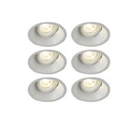 Edit Lighting Edit Slimline Deep Recessed Fire Rated Adjustable Downlight - Matt White - Pack of 6