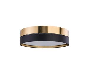 Edit Lighting Edit Soho 4 Light Flush Ceiling Fitting In Black and Gold Finish