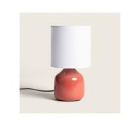 Edit Lighting Maya Ceramic Table Lamp In Terracotta Finish