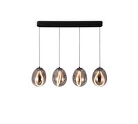 Edit Lighting Melanie LED Smoked Glass Bar Ceiling Pendant Light - Black