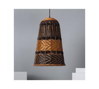 Edit Lighting Torcelo Single Light Porch Pendant In Natural Rattan Style Shade
