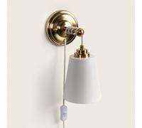 Edit Majestic Wall Light with Plug - White