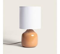 Edit Lighting Maya Ceramic Table Lamp In Orange Finish