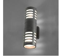 Edit Lighting Edit Mekong 2 Light Outdoor Up & Down Wall Fitting In Dark Graphite Finish
