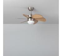 Edit Orion 12W Colour Selectable LED Ceiling Fan 81cm with DC Motor - Silver & Wood