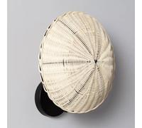 Edit Salmor Flush Wall Light - Rattan Natural