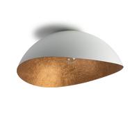 Edit Solaris Large Flush Ceiling Light - White & Copper
