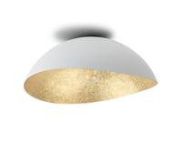 Edit Solaris Medium Flush Ceiling Light - White & Gold