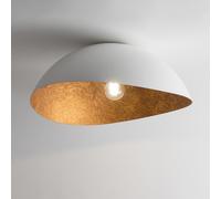 Edit Solaris Small Flush Ceiling Light - White & Copper