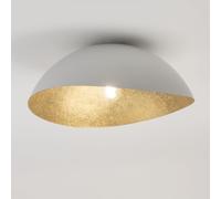 Edit Solaris Small Flush Ceiling Light - White & Gold