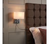 Edit Waldorf Wall Light with LED Reading Light - Chrome
