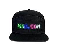 Editable Hat - Smart Display Cap With Detachable Screen | Editable Text Scrolling Hat Via Blutooth, Comfortable And Stylish For Festivals Halloween Christmas And Everyday Fashion Use