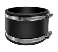 Editbar 100 mm Flexible Rubber Sleeve Rubber Coupling with Two Stainless Steel Clamps, Pipe Connector, Flexible Noise-Reducing Cuff for Pipe Fan, for Connecting Pipe Fans, Carbon Filters