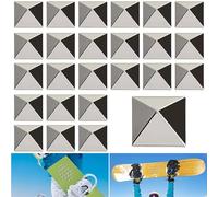 Editbar Pack of 20 Snowboard Stomp Pads, 3D Snowboard Non-Slip Pads, Self-Adhesive Ski Snowboard Stomp Pad, Snowboard Non-Slip Mats for Men and Women, Outdoor Sports
