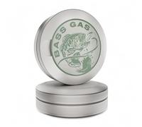 Edition 022: Bass Gas | Metal Can | Metal Container | Pouch Container | Small Storage Tin (Stone/Green Chrome)