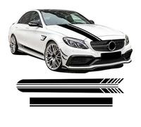 Edition 1 AMG Car Hood Decal Side Stripes Skirt Sticker, For Benz C Class W205 C63 C43 A205 C205 S205 C180 200 250 300