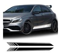 Edition 1 Style Side Skirt Racing Stripe Vinyl Decal Stickers, For Benz W176 A Class A180 A200 A250 A45 AMG car Sports Decals