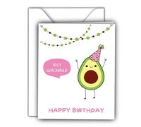 Edition Colibri Birthday Greeting Card with Envelope, Happy Birthday Card, Birthday Card for Men and Women, A6, avocado, guacamole