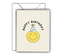 Edition Colibri Birthday Greeting Card with Envelope, Happy Birthday Card, Birthday Card for Men and Women, A6, yellow smiley