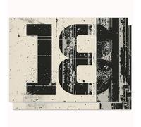 Edition Colibri Birthday Invitation Card - Black White Graphic Design | Pack of 10 Flat Cards (A6) - Write On Back