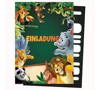 Edition Colibri Birthday Invitation Card - Colourful Animal Theme Invitations | Set of 10 Flat Cards (A6) - Back for Writing on