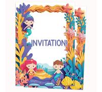 Edition Colibri Birthday Invitation Card - Colourful Sailor Design | Pack of 10 Flat Cards (A6) - Write On Back