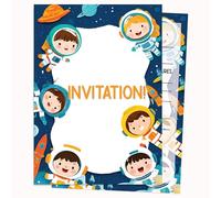 Edition Colibri Birthday Invitations - Space Astronauts Design | Pack of 10 Flat Cards (A6) - Write On Back (3)