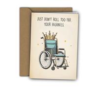 Edition Colibri Funny Birthday Card - Rude Age Joke for Adults & Seniors - Humorous Greeting Card for Him, Her, Friend, Husband or Wife - Blank Inside - A6 Format, Wheelchair