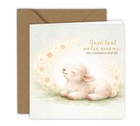Edition Colibri Greeting Card - Sleeping Lamb Design | Folded Card (15 x 15 cm) - with Kraft Envelope - Blank Inside