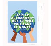 Edition Colibri Postcard - Earth Illustration | Pack of 10 Flat Cards (A6) - Write On Back