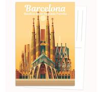 Edition Colibri Postcard - Graphic Architecture Motif Colourful | Set of 10 Flat Cards (A6) - Back for Writing on
