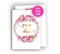 Edition Colibri Save the Date cards - A6 cards for wedding, civil ceremony, birthday, garden party, christening, communion, coming-of-age ceremony, baby shower, set of 10, Elegant