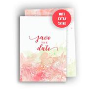 Edition Colibri Save the Date cards- A6 cards for wedding, civil ceremony, birthday, garden party, christening, communion, coming-of-age ceremony, baby shower, set of 10, Watercolor