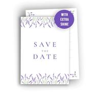 Edition Colibri Save the Date cards with envelope - A6 cards for wedding, civil ceremony, birthday, garden party, christening, communion, coming-of-age ceremony, baby shower, set of 10, Lavender