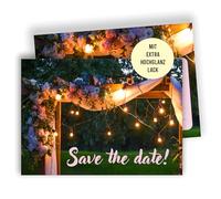 Edition Colibri Save the Date Cards with Envelope - A6 Cards for Wedding, Registry Office, Birthday, Garden Party, Christening, Communion, Youth Initiation, Baby Shower, Set of 10, Romantic